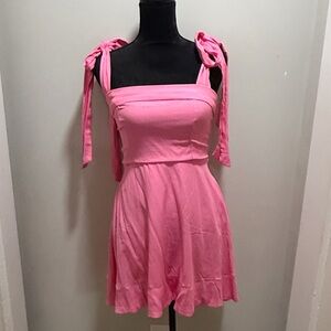 Mi Ami Hot Pink Mini Dress Tie Strap Bow Dress Francesca’s Women S